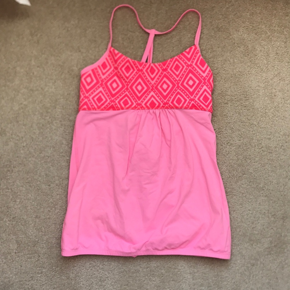 Pink ivivva pattern tank top